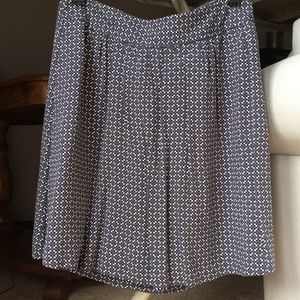 Black, Gray and Cream Print Skirt